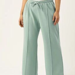 theRebelinme Plus Size Green Relaxed Fit Trousers-12