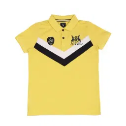 Allen Solly Junior Yellow Printed Polo T-Shirt-image-12