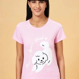 Dreamz by Pantaloons Pink Cotton Printed T-Shirt-image-75