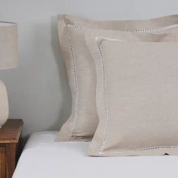 Maspar Solid Beige 300 Cotton Regular Pillow Case Euro Set-image-17