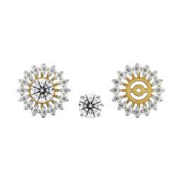 Emori 18k Yellow Gold & Diamond 1 CT Chakra Detachable Stud Earrings-image-93