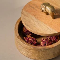 S. G. Home Brown wood Elephant Box-picture-10