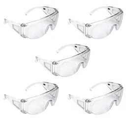 3M Visitor Spectacle Polycarbonate Clear Lens & Frame Anti Scratch, 1611 (Pack of 5)-image-24