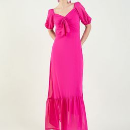 aayu Puff Sleeve Layered Georgette Maxi Dress-picture-23
