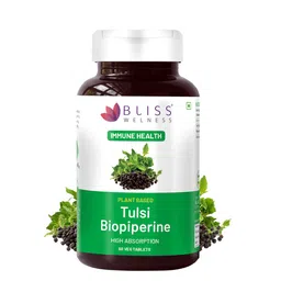 Bliss Welness Pure Tulsi Extract With Piperine Immunity & Respiratory - 60 Tablets-image-4