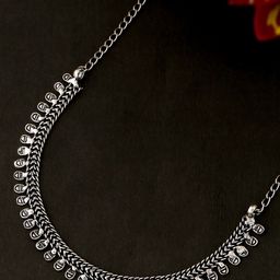 Sangria Silver-Plated Oxidized Necklace-38