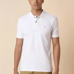 Allen Solly White Regular Fit Printed Polo T-Shirt-picture-39