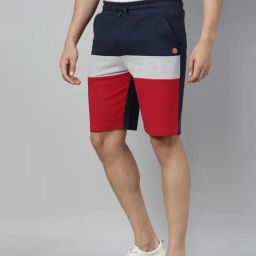 3Pin Multicolor Cotton Regular Fit Color Block Shorts - Pack of 2 image 3