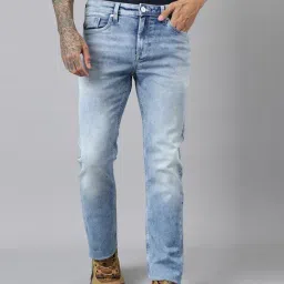 Woodland Blue Cotton Regular Fit Jeans-picture-39