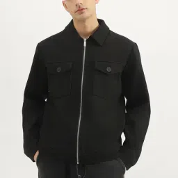United Colors of Benetton Black Regular fit Solid Jackets-picture-35