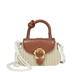 PELLE LUXUR Brown Textured Small Sling Handbag-picture-25