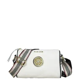 PELLE LUXUR White Solid Medium Sling Handbag-picture-19