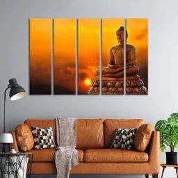 999Store Printed Gold MDF 5 Panels Wall Art-picture-16
