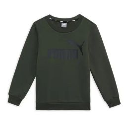 Puma Kids Green Logo Print Full Sleeves Sweatshirt-image-41