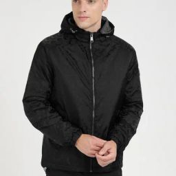 Guess Black Regular Fit Print Jacket-43