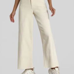 American Eagle Beige Cotton Solid Pants-image-34