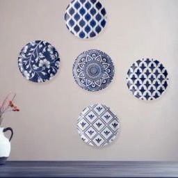Nestroots Indigo Dreamscape Blue & White Porcelain¿Decorative Wall Plate-picture-19