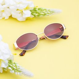 Ted Smith Unisex Oval UV Protected Lens Sunglasses ARGON_C2-GOLD-image-38