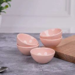 VarEesha Pink Ceramic Dip Bowl (0.03 L) - Set of 5-picture-45