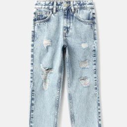 United Colors of Benetton Girls Blue Cotton Washed Jeans-image-44