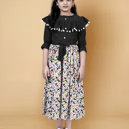 YK Embellished Print Crepe Fit & Flare Midi Dress-picture-27