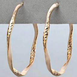 ToniQ Gold Korean Circular Hoop Earrings for Women-image-83