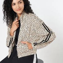 Ajile by Pantaloons White Animal Print Jacket-image-26