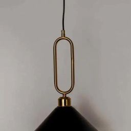 Whispering Homes Macaron Pyramid Pendant Lamp - Black-image-51