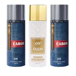 CFS Cargo & Oudh Set Of 3 Last Longer Deodorants-200ml Each image 1