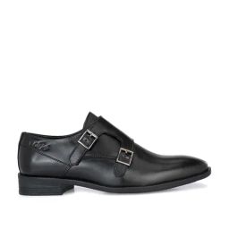 Legwork Men's Black Monk Shoes-image-34