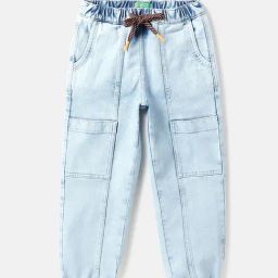 United Colors of Benetton Girls Blue Cotton Washed Jeans-image-94