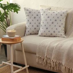 House This Kahaniya Printed White Cotton Cushion Covers - Set of 2-image-19