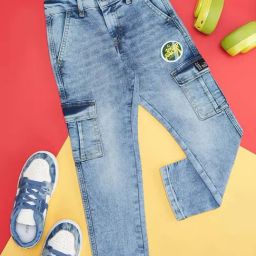 Pantaloons Junior Starlight Blue Printed Jeans-image-71