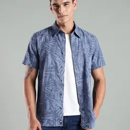 Tommy Hilfiger Men Floral Printed Button-Down Collar Cotton Casual Shirt-picture-42