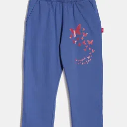 Dixcy Slimz Kids Blue & Red Cotton Printed Trackpants-picture-15