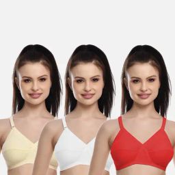 FIMS: Fashion is my Style White & Red Everyday Bras - Pack Of 3-picture-34