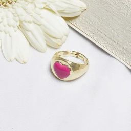 Joker & Witch Pink & Golden I Heart Colour Pop Ring-27