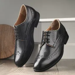Clog London Men's Black Derby Shoes-image-82