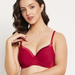 Clovia Maroon Push-up Bra-image-54