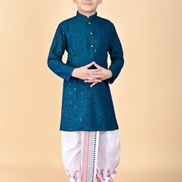 HUMAN CHOICE Kids-Boys Viscose Rayon Kurta Sets-image-78
