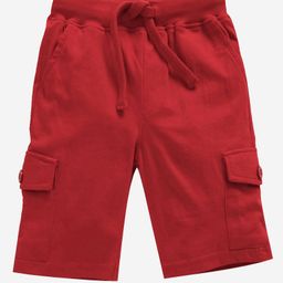 Kiddopanti Solid Colour Shorts - Red-image-85