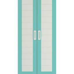 Adona Victoria 2 Door Wardrobe With 2 Drawers And Paneled Shutters - Misty Turquoise-image-79