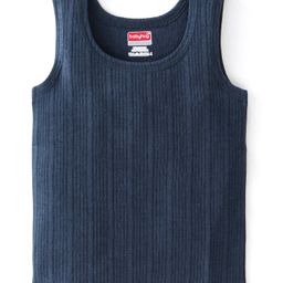 Babyhug Sleeveless Thermal Vest Solid Colour - Blue-image-66