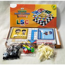 Fingo Brain 3 in 1 Junior LSB (Ludo Snakes & ladders Chess) - Multicolor-25