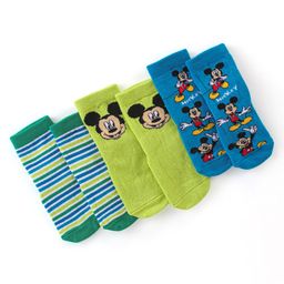 Cute Walk by Babyhug Disney Non Terry Anti-Bacterial Ankle Length Mickey Mouse Graphics Pack of 3- Multicolor-image-16