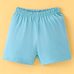 Ollypop Sinker Knit Knee Length Shorts Solid Colour - Blue-picture-17