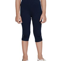 Tiny Girl Knitted Stone Embellished Leggings - Navy Blue-image-67