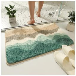 Roseate Wave Super Soft Anti Skid and Super Absorbent Mat -Bathmat-image-52