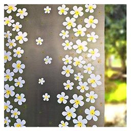 JAAMSO ROYALS White & Yellow Flower Design PVC Vinyl Self Adhesive Window Film (1000CM x 45CM)-16