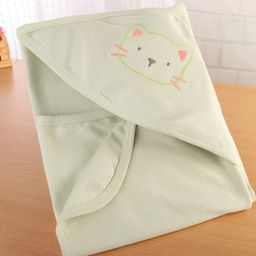 Simply Terry Knit Hooded Bear Printed Towel L 83 x B 77 cm - Light Green-image-35
